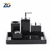 ZGSTONE Plateau de service en marbre naturel moderne et durable pour salle de bain, base à savon, décoration intérieure, shampoing, luxe hôtelier