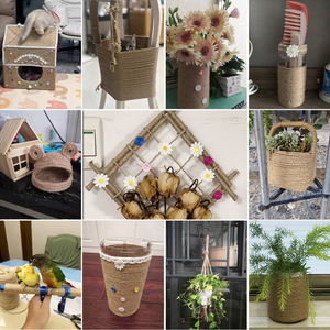 Corde en jute naturelle, ficelle <span class=keywords><strong>de</strong></span> <span class=keywords><strong>chanvre</strong></span>, cordon <span class=keywords><strong>de</strong></span> sisal, écologique pour les travaux manuels, le jardinage, la décoration et le regroupement - Product Image 4
