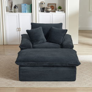 Sofá Modular Enrollable al Vacío, Chaise Longue de Corduroy Acanalado con Asiento Profundo y Afelpado, Sofá Reconfigurable Empacado en Caja para el Hogar - Product Image 2