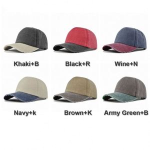 Arrival Retro 5 Panels Washed Cotton Distressed Trucker Hat Summer <b>Sunscreen</b> Stitching Baseball Sun Hat - Product Image 2