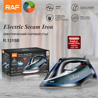 Fer à vapeur électrique RAF R.1215 2600W, semelle en céramique, réservoir d'eau de 360 ml, pulvérisation d'eau, vapeur verticale, fonction vapeur pulsée, auto-nettoyage