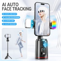 Mini Estabilizador de Gimbal con Seguimiento Facial Automático, Trípode con IA para Selfies, Soporte para Teléfono con Rotación de 360° y Control Remoto