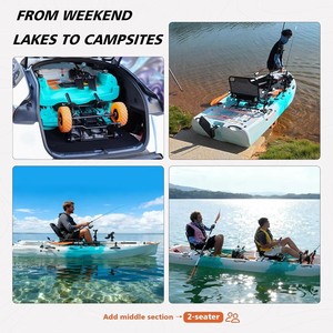 Chariot de kayak modulaire Yak Outdoors pour la pêche, capacité de 573 lb, 110 pouces, siège surélevé en HDPE, garantie de <span class=keywords><strong>3</strong></span> ans, siège pivotant à 360° - Product Image 6