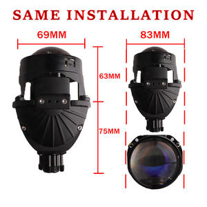 Proyector de 2,5 pulgadas biled <span class=keywords><strong>azul</strong></span> <span class=keywords><strong>Mini</strong></span> coche motocicleta Led faro Bi Led proyector con Angel Demon Eyes - Product Image 4