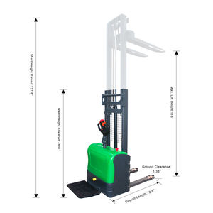 狭通路専用電動スタッカー 超コンパクトボディ 絶妙な操縦性 高密度保管に最適 - Product Image 4