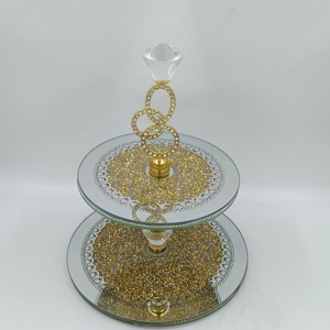 Umwelt freundliche einzigartige Design Hochzeits torte Stand Dessert Fall Platte Sweet <span class=keywords><strong>Circle</strong></span> Tabletts Tisch dekoration Gerichte & Teller - Product Image 5