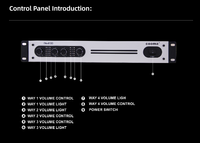 Amplificateur de puissance audio numérique professionnel PA-4300 1,5U 4 canaux 300W x 4, amplificateur à montage en rack pour systèmes de sonorisation de scène