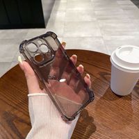 iPhone 16 Pro kılıfı için uygun, basit şeffaf TPU darbeye dayanıklı telefon kılıfı