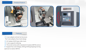 Độ chính xác cao 220V trung tâm quay kim loại trung bình độ chính xác cao 6 inch trục chính <span class=keywords><strong>CNC</strong></span> <span class=keywords><strong>Lathe</strong></span> <span class=keywords><strong>y</strong></span>-trục điện tháp pháo tailstock - Product Image 4