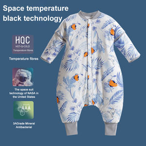 AishiMiao Sac de couchage pour bébé et enfant, motif dessin animé, automne-hiver, pur coton, antibactérien, évacuation de l'humidité, température constante - Product Image 1