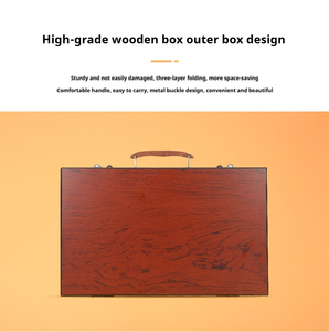 Caja <span class=keywords><strong>de</strong></span> Madera Resistente para Niños, Útiles Escolares <span class=keywords><strong>de</strong></span> Arte, 140 Piezas, Juego <span class=keywords><strong>de</strong></span> Pinceles, Juego <span class=keywords><strong>de</strong></span> <span class=keywords><strong>Pintura</strong></span> <span class=keywords><strong>de</strong></span> Acuarela, Juego <span class=keywords><strong>de</strong></span> Dibujo - Product Image 3