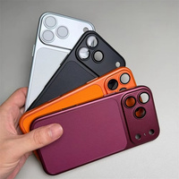 Coques de luxe en cuir PU couleur unie mat pour iPhone 18 Pro Max 17 Air 16 Plus 15 14 13 12, protection antichoc de l'appareil photo, coque arrière