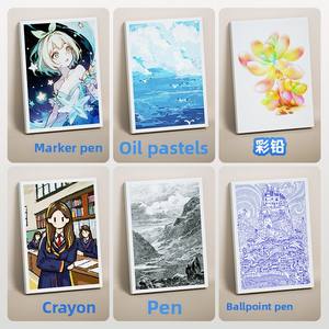 Carnet <span class=keywords><strong>de</strong></span> <span class=keywords><strong>dessin</strong></span> 8K A4 en carton épais blanc néerlandais pour étudiants et enfants, 30 feuilles, pour crayons et crayons <span class=keywords><strong>de</strong></span> couleur, rapide - Product Image 4