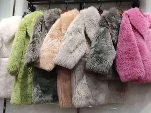 Warm Winter Kids <strong>Coat</strong> Cute Baby Girl Furry <strong>Coat</strong> <strong>Children</strong> Clothes Designer Knee Length Genuine Sheep <strong>Fur</strong> Kids Winter Jacket - Product Image 6