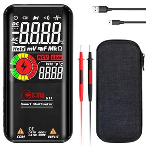 มัลติมิเตอร์อัจฉริยะ 9999 ค่าการวัด ชาร์จซ้ำได้ NCV หน้าจอ LCD 3.5 นิ้ว ระดับ CAT III 20A พร้อมไฟแสดงสถานะแบตเตอรี่ต่ำ สำหรับซ่อมไฟฟ้า ขายส่ง OEM - Product Image 1