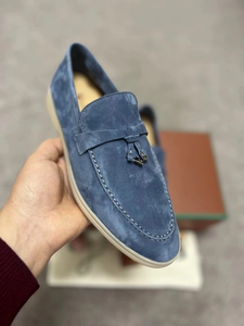 Zapatillas de Diseñador de Lujo, Zapatos Casuales de Gamuza, Antideslizantes, Clásicos, de Suela Plana, con Plantillas de Cuero para Oficina, Aptas para Otoño - Product Image 1