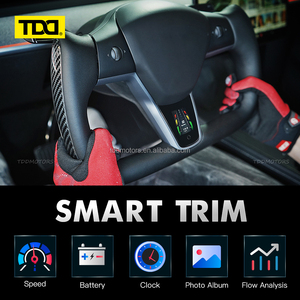 Couverture de garniture LED intelligente pour volant TDD pour Tesla Model 3 Model Y, affichage LCD intelligent, contrôle facile via l'application - Product Image 3