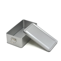 Fournisseur direct d'usine, boîte alimentaire en fer blanc 150x60x60mm / boîte à biscuits, faible MOQ, vendue par carton, boîte en métal de qualité alimentaire