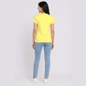 Wholesale Women's Breathable Summer Casual Short Sleeve O-Neck Regular Fit Custom Logo Digital Printing Plain Dyed T-shirts 100% - Product Image 3