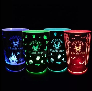 14oz lỏng kích hoạt LED Glow lighted Cup trong bóng tối nhựa nhấp nháy uống bia cốc - Product Image 1