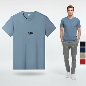 <span class=keywords><strong>T</strong></span>-shirt in Cotone Pettinato Personalizzata con Stampa in Rilievo, Asciugatura Rapida, Traspirante, Resistente alle Pieghe, Durevole, Design Personalizzato, Magliette in Maglia - Product Image 1