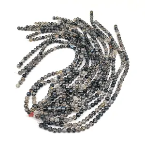 Popular Natural Black Agate Bracelet Healing Crystals Snakeskin Jasper 8MM Beads For Decoration And Gifts