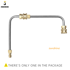 Nouvel accessoire de nettoyage de gouttières en forme de U/à 30/90 degrés pour lance de nettoyage <span class=keywords><strong>haute</strong></span> <span class=keywords><strong>pression</strong></span>, raccord rapide 1/4 pouce - Product Image 5
