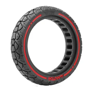 8.5英寸踏板车实心轮胎AMITOR电动踏板车8.5*2.0越野实心橡胶轮胎，带红色装饰M365/专业踏板车8 1/2x2.0