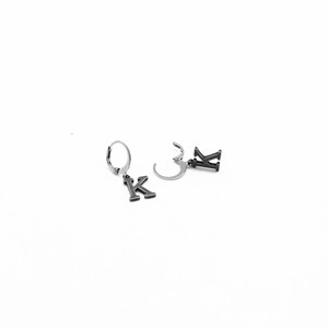Pendientes colgantes con letra K de acero de titanio retro yunnique, joyería de regalo unisex, pendientes de acero inoxidable 316, accesorios de moda - Product Image 3