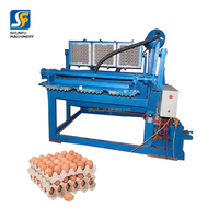 Petite entreprise d'investissement petite machine faisant des plateaux d'oeufs, machine semi-automatique de plateau d'oeufs sans dessiccateur