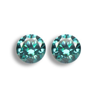 Pierres de Moissanite Rondes Vertes Émeraude Naturelles, Taille Ronde, 0,1-3 Carats, Certifiées GRA, Créées en Laboratoire, Vente en Gros pour la Fabrication de Bijoux Fins