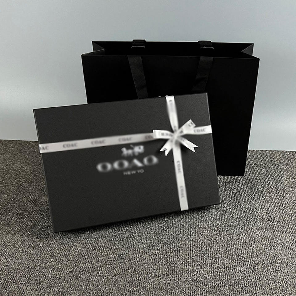 Cardboard Magnetic Folding Luxury Black Gift Box Custom Logo ...