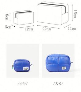 Bolsa de Maquillaje de Viaje Acolchada, Ligera, Suave, de Algodón y Plumón, con Logotipo Personalizado 2024 - Product Image 2