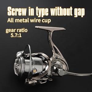 Nueva llegada 5,7: 1 gran carrete de Metal rueda distante carretes de Surf carretes de carpa giratorios carrete de pesca de Metal para la venta - Product Image 4