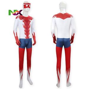 Kostum Cosplay <span class=keywords><strong>Megamind</strong></span> Dewasa Baju Superhero Film Anime dengan Jubah Pakaian Bermain Peran Pesta Karnaval Halloween Pria - Product Image 3