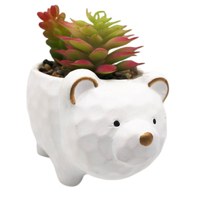 Venta al por mayor barato Mini Animal interior decorativo esmaltado cerámica ecológica maceta - Product Image 5