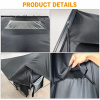 Tente de toit rigide en aluminium à ouverture latérale avec fenêtre en TPU pour camionnette 4x4