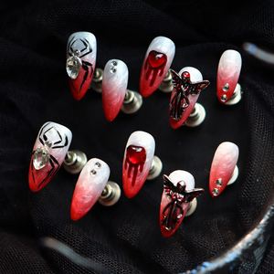 <span class=keywords><strong>Uñas</strong></span> Postizas <span class=keywords><strong>de</strong></span> Halloween con Diseño <span class=keywords><strong>de</strong></span> Fantasma, Almendra Mediana, 3D, 10 Piezas, Calabaza, Chica Sexy, Araña, Ángel, Corazón Rojo, <span class=keywords><strong>Uñas</strong></span> Decorativas - Product Image 1