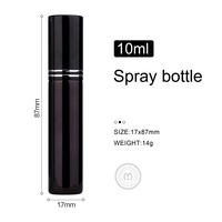 SUMEEAR 10ML Botella de Perfume de Vidrio UV Portátil Atomizador de Aluminio Recargable Botellas de Spray Vacías para Cosméticos Serigrafía