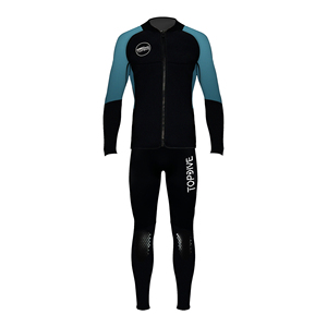 Muta Subacquea <span class=keywords><strong>da</strong></span> Uomo 3MM Personalizzata a Maniche Lunghe, Due Pezzi, Open Cell, per Apnea e Immersioni - Product Image 2