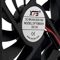 Ventilateur électrique sans balais DC DF7010B05H 5V 12V 24V 2000-3000RPM 10.31-18.46CFM PBT UL94V-0 avec roulement à manchon, ventilateur de refroidissement pour ordinateur OEM