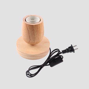 Đui Đèn Bàn Gỗ Cổ Điển E27 Đui Đèn Để Bàn Cổ Điển Đui Đèn Bàn Cạnh Giường Cắm Chuẩn Châu Âu Đèn Để Bàn Gỗ Trang Trí - Product Image 4