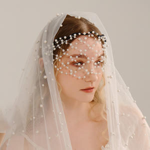 Miallo-Diadema hecha a mano con perlas y <span class=keywords><strong>alambre</strong></span> de cobre <span class=keywords><strong>para</strong></span> mujer, accesorios <span class=keywords><strong>para</strong></span> el cabello de boda, color blanco - Product Image 1