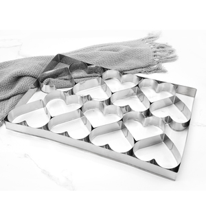 14型18/0ステンレス鋼ハート型ペストリーツールクッキー生地カッター型 - Product Image 2