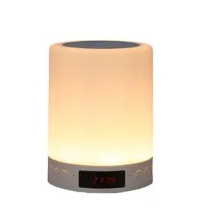 Portable Newest Touch light 3 generation LED bluetooth speaker alarm clock night light flashing speakers