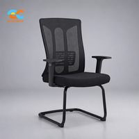 Chaise de bureau ergonomique minimaliste moderne avec soutien lombaire, siège réglable en hauteur, rotation, dossier en maille rembourré, structure en acier