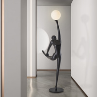 Lampe sur pied artistique Seeky en forme de danseuse de ballet contemporaine avec base LED E27 pour hôtel