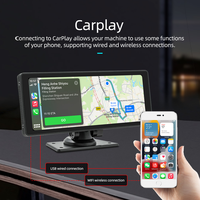 10.26 pouces 2.5D Portable sans fil Carplay écran tactile Carplay & Android Auto voiture Stere Mirror Link lecteur stéréo de voiture avec caméra