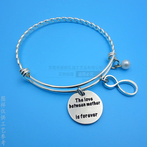 Push Pull <b>Adjustable</b> <b>Bracelet</b> Bright Silver Zinc Alloy Engraved Plate Gift Jewelry - Product Image 1