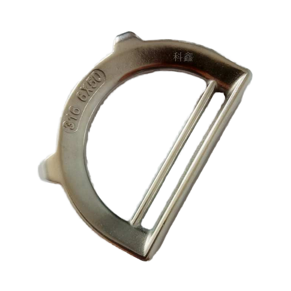 Stainless Steel D-Ring With Two Support Boat Clamp for Marine Round Shave Wire Rope Inch Measurement System